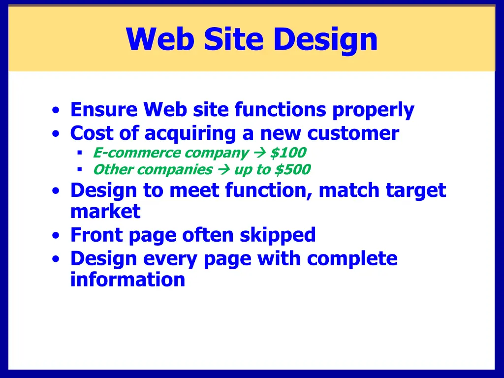 web site design