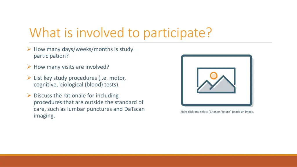 what is involved to participate