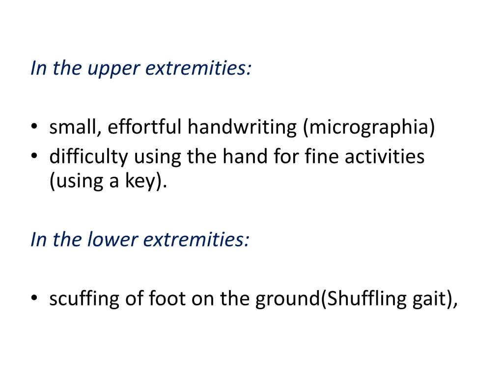in the upper extremities