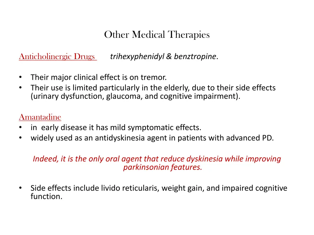 other medical therapies