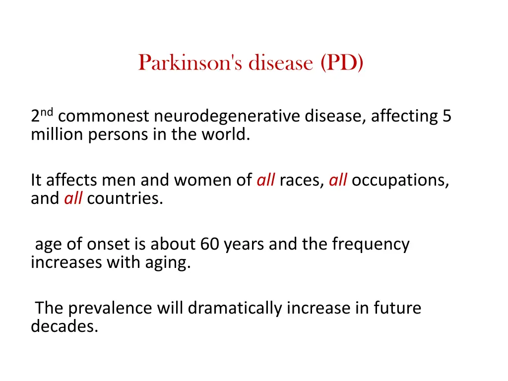 parkinson s disease pd