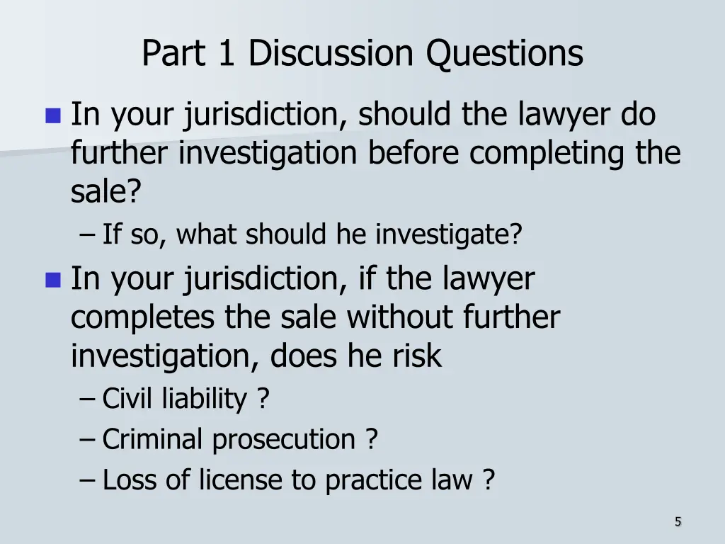 part 1 discussion questions