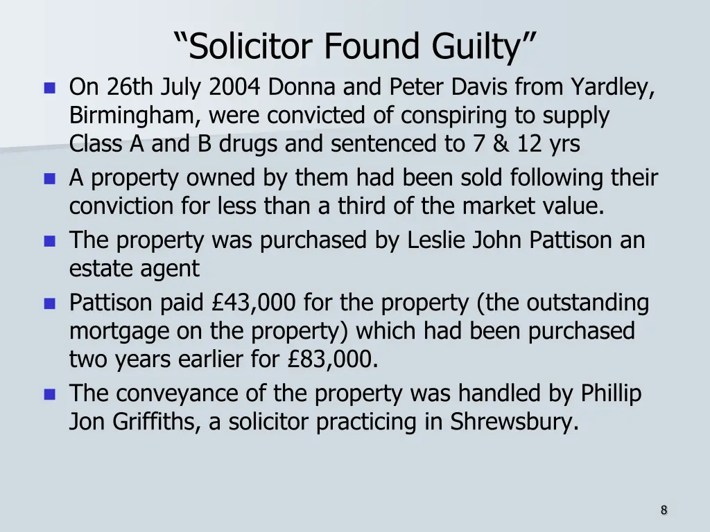 solicitor found guilty on 26th july 2004 donna