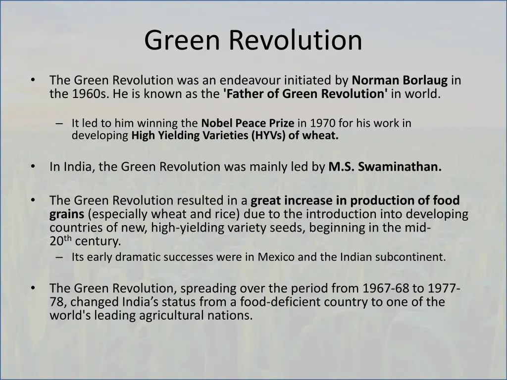 green revolution