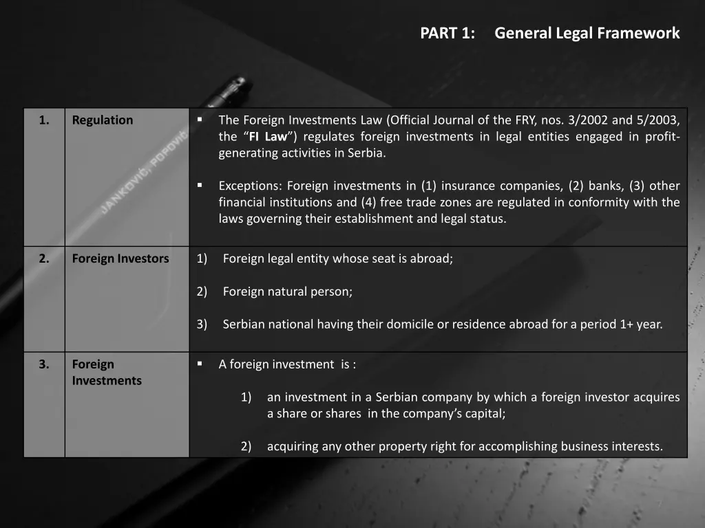 part 1 general legal framework 1