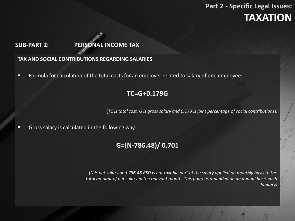 part 2 specific legal issues taxation 5