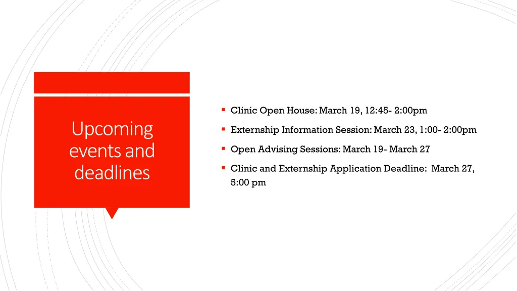 clinic open house march 19 12 45 2 00pm