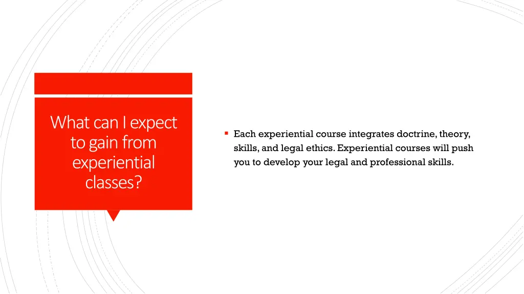 what can i expect to gain from experiential