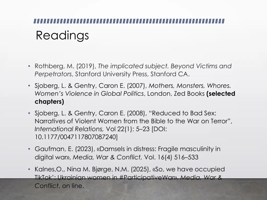 readings 2