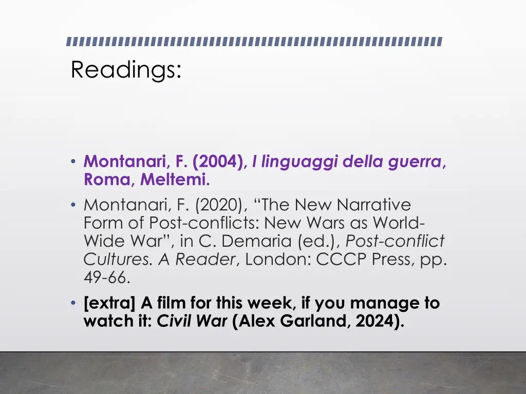 readings