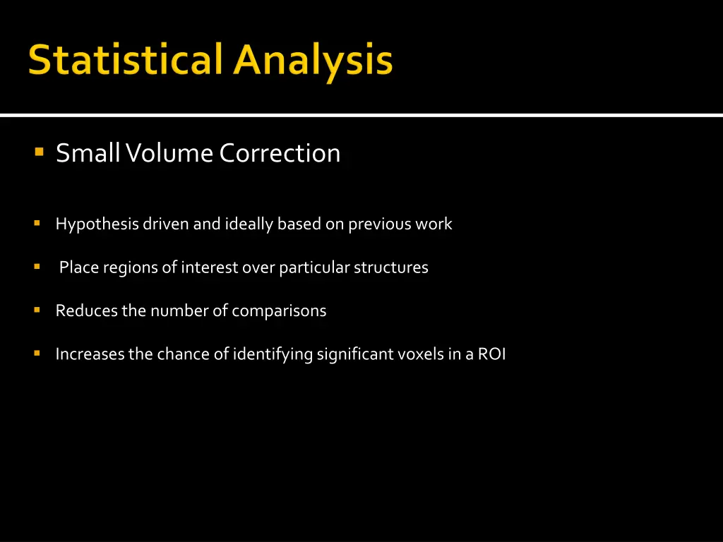 small volume correction