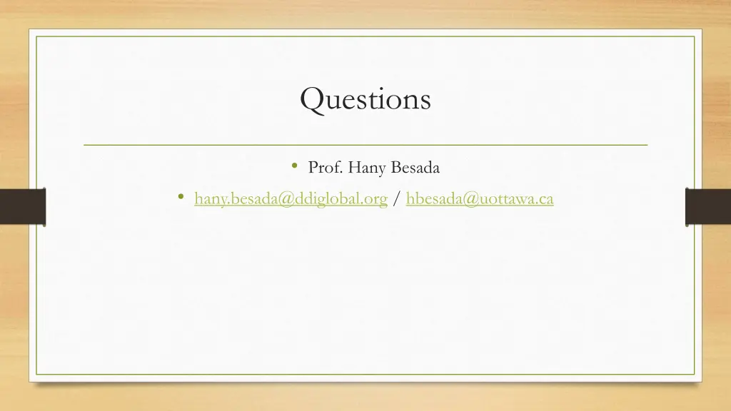 questions