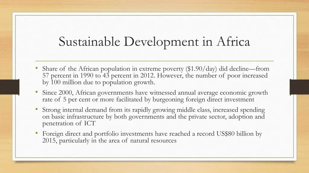 sustainable development in africa