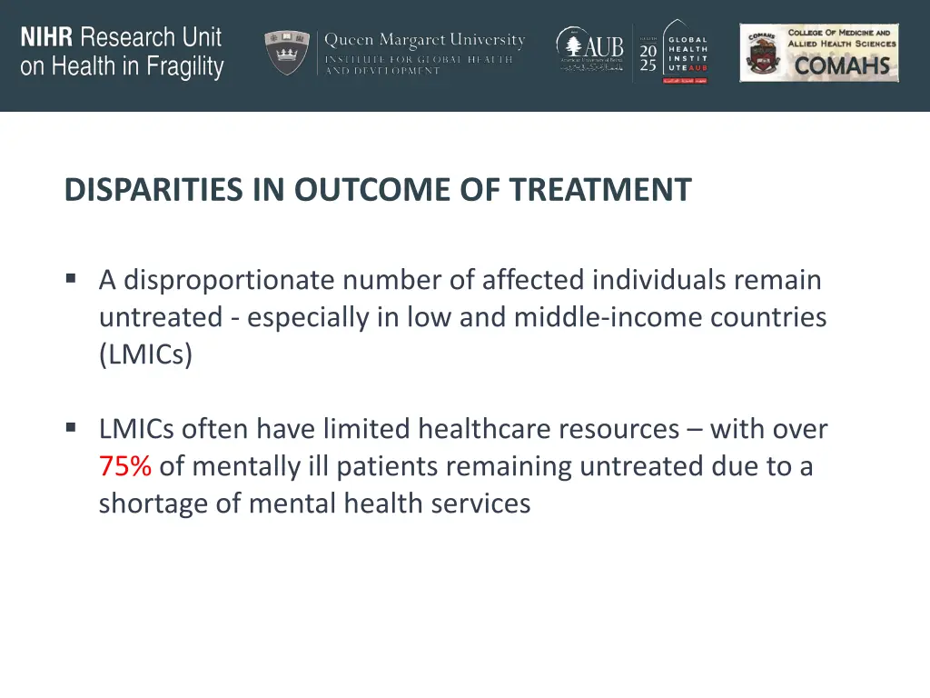 disparities in outcome of treatment