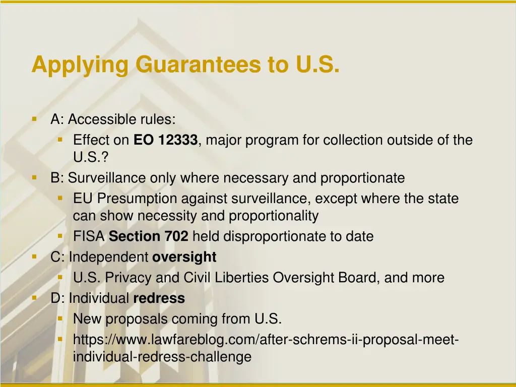 applying guarantees to u s