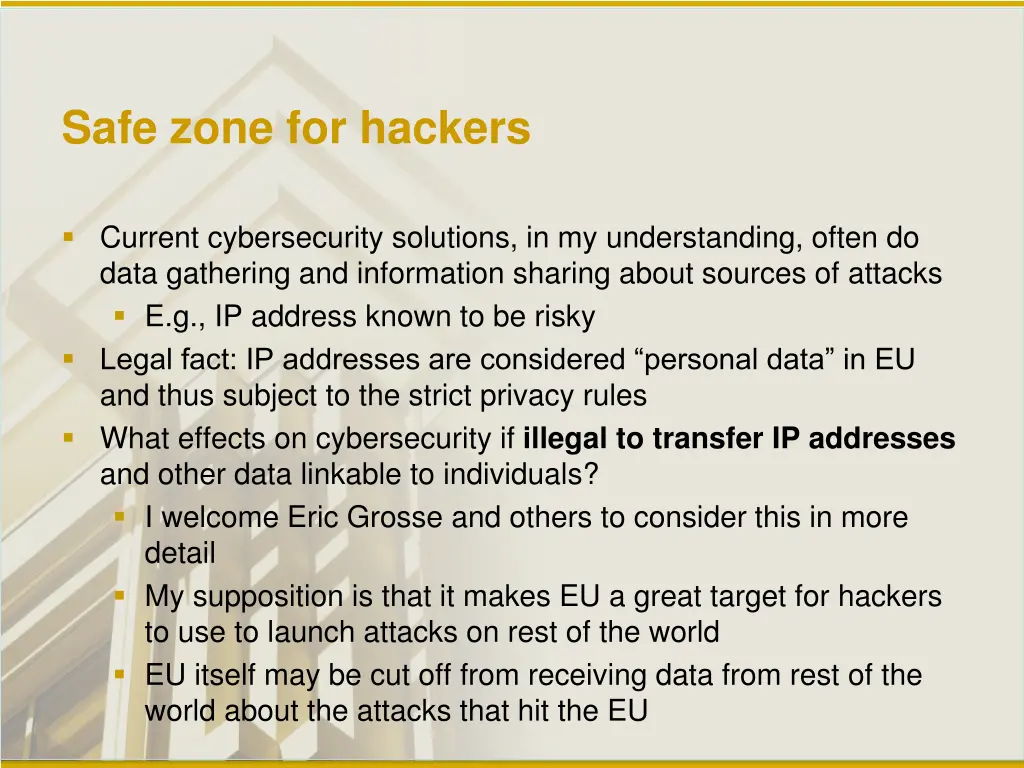 safe zone for hackers