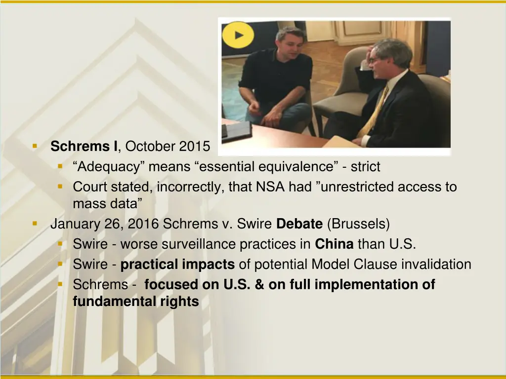 schrems i october 2015 adequacy means essential
