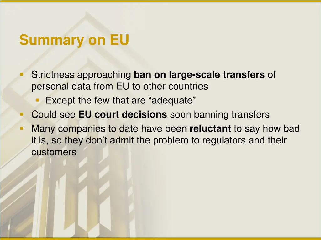 summary on eu