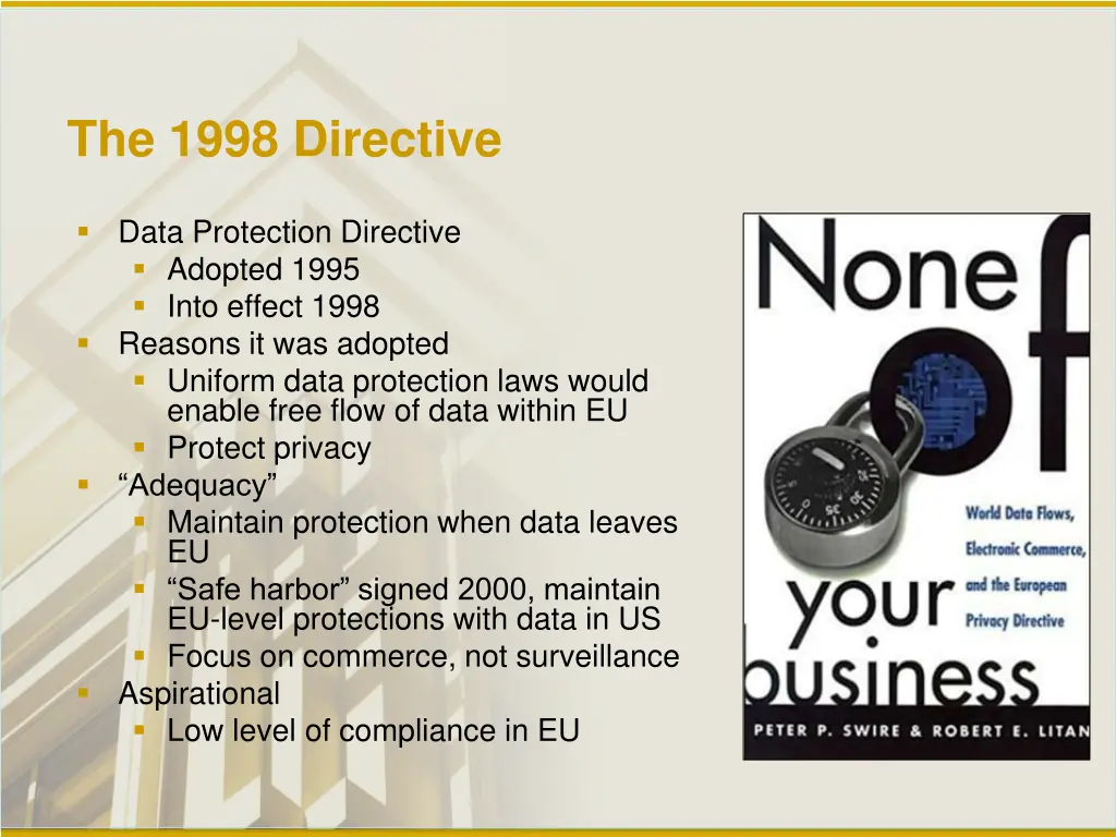 the 1998 directive