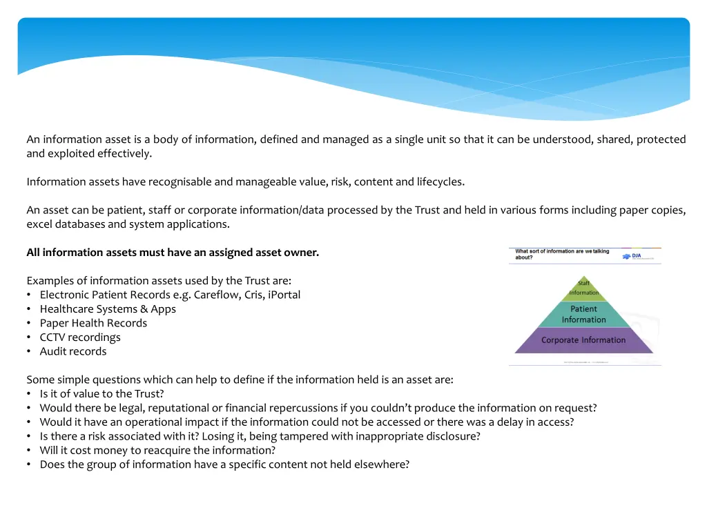 an information asset is a body of information