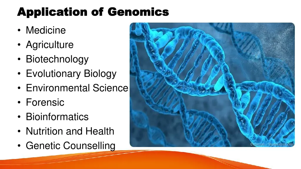application of genomics application of genomics