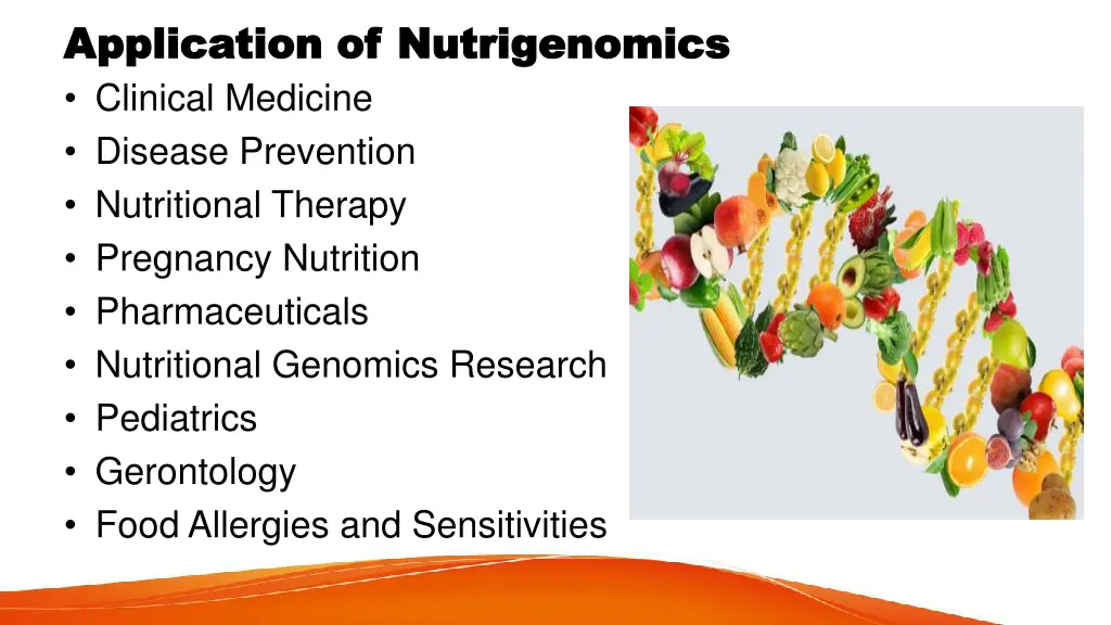 application of nutrigenomics application