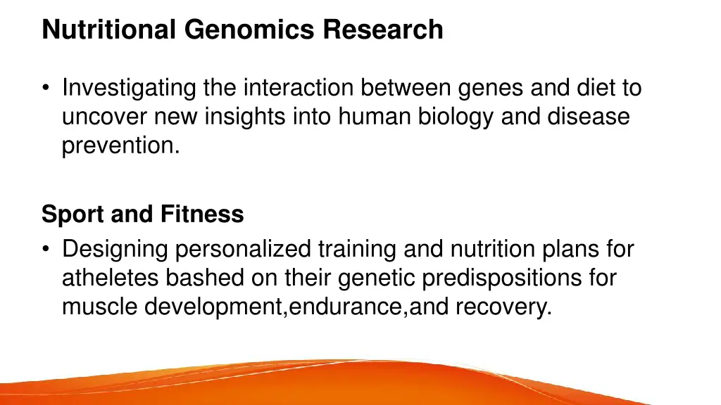 nutritional genomics research