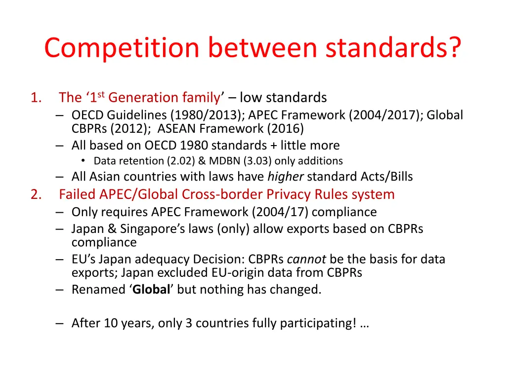 competition between standards