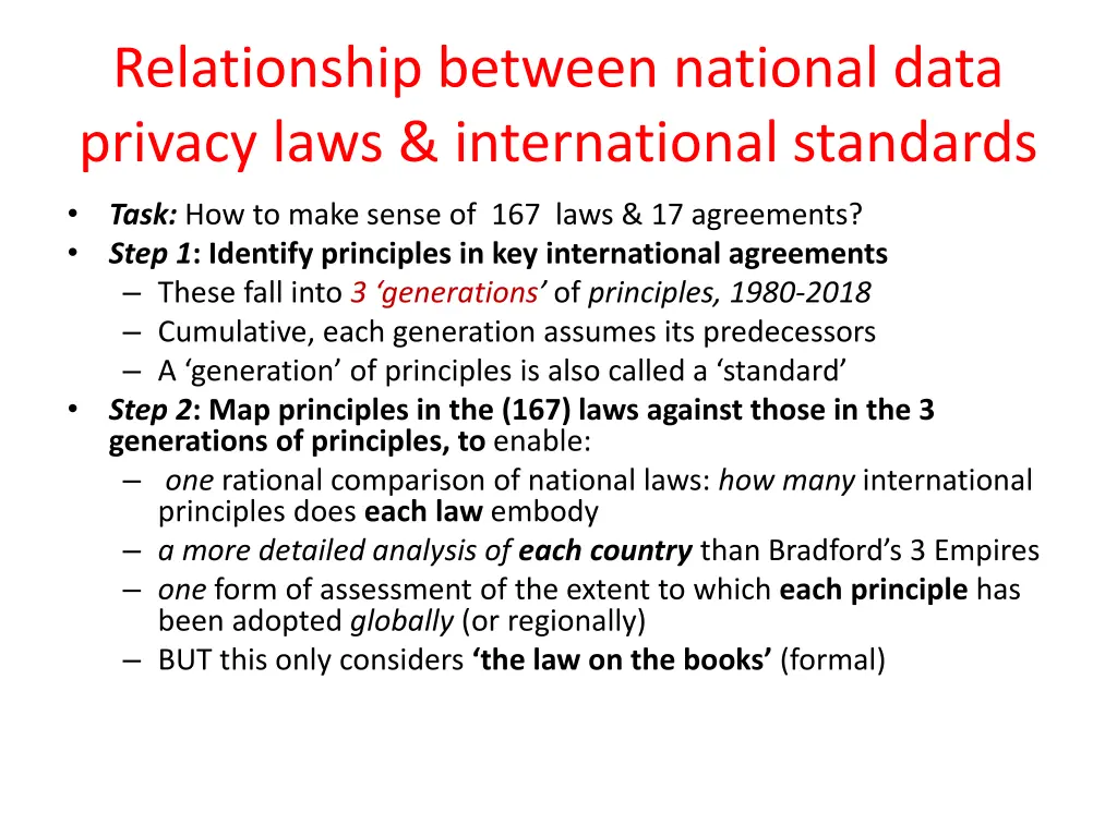 relationship between national data privacy laws