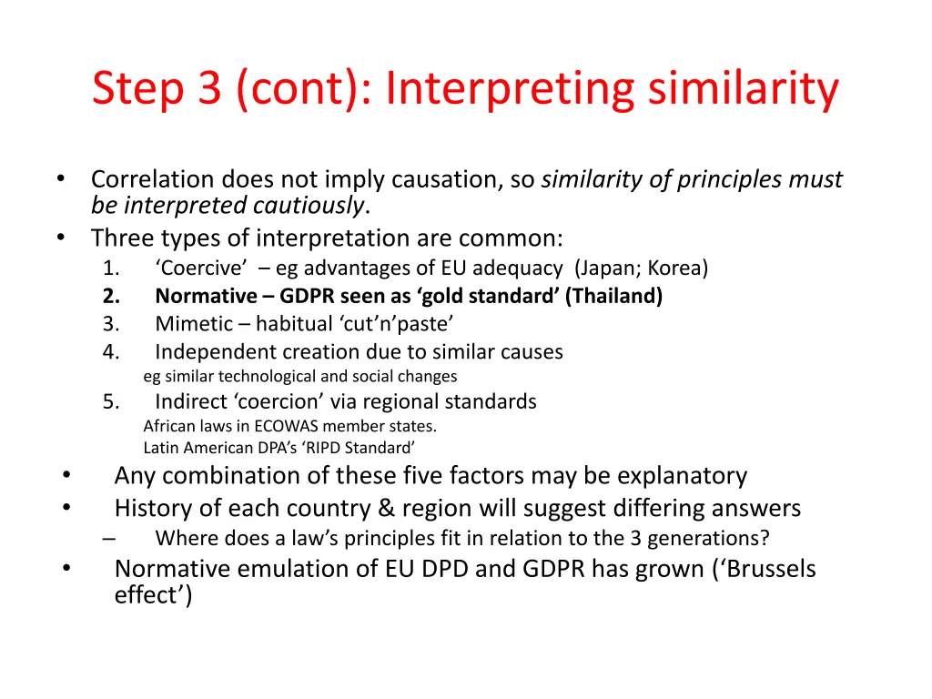 step 3 cont interpreting similarity