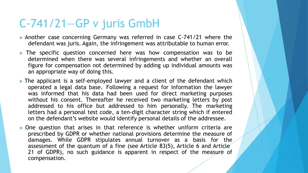 c 741 21 gp v juris gmbh