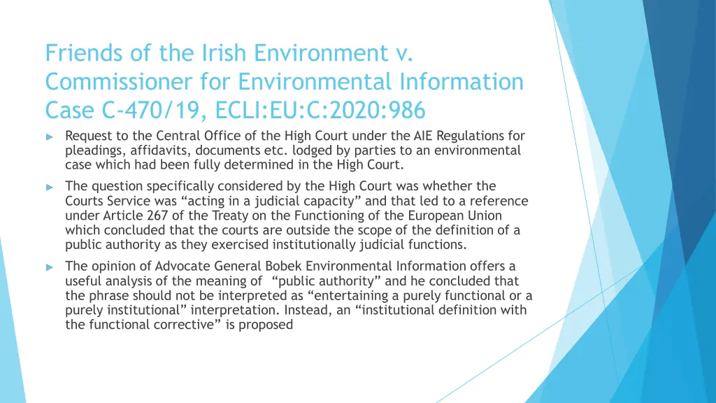 friends of the irish environment v commissioner