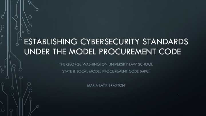 establishing cybersecurity standards under