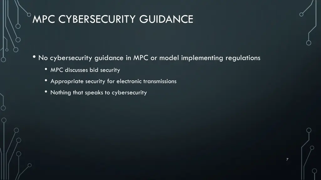 mpc cybersecurity guidance