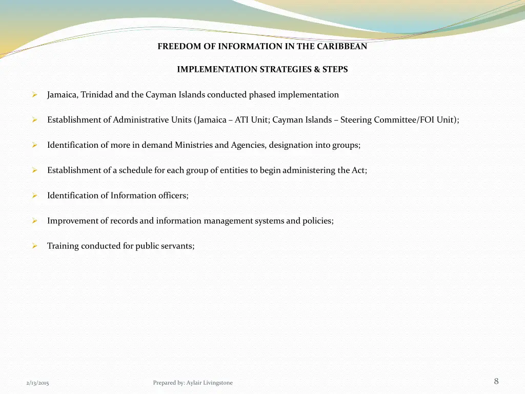 freedom of information in the caribbean 1