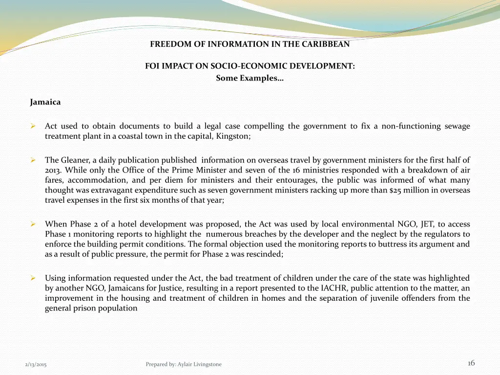 freedom of information in the caribbean 4