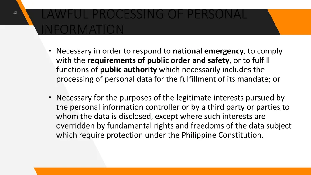 lawful processing of personal information 1
