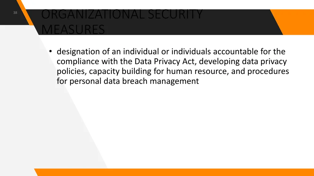 organizational security measures