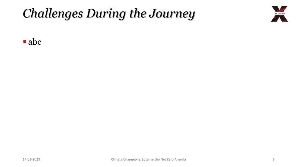 challenges during the journey