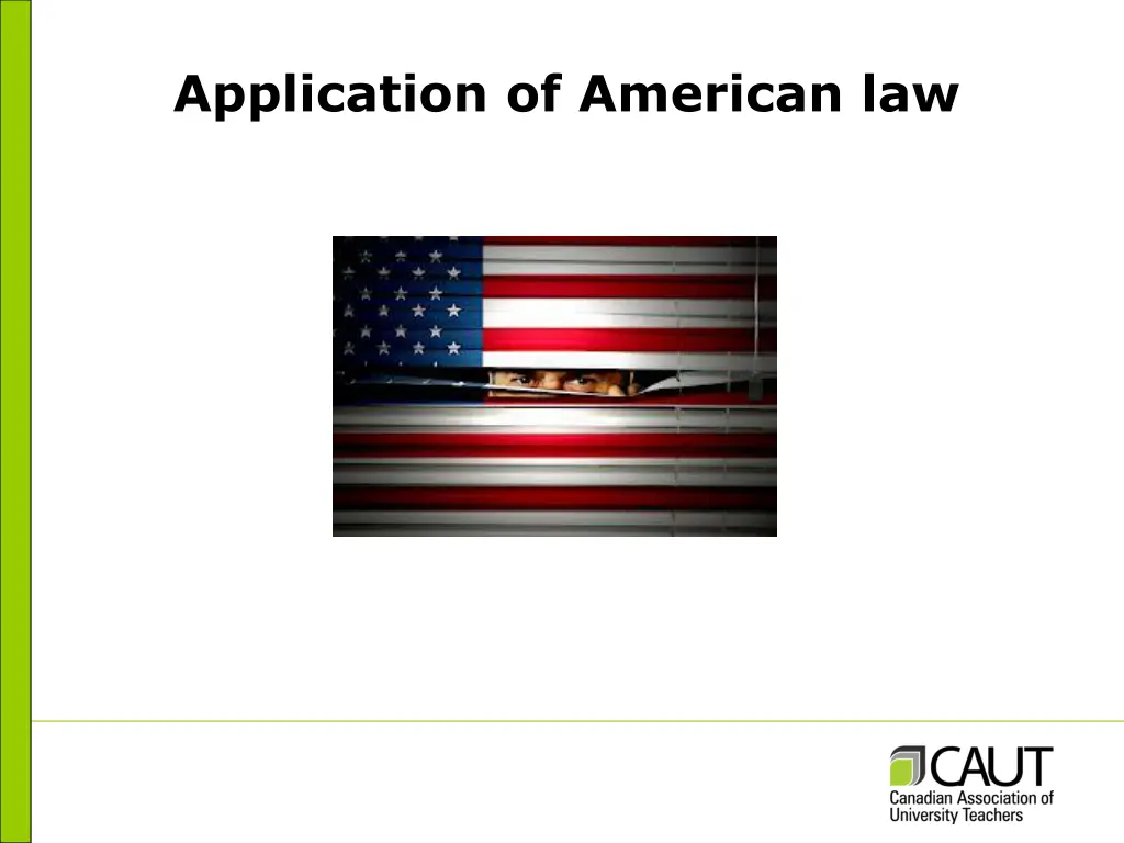application of american law