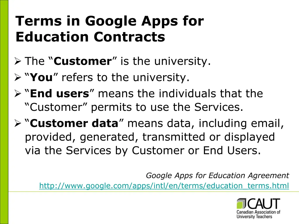 terms in google apps for education contracts