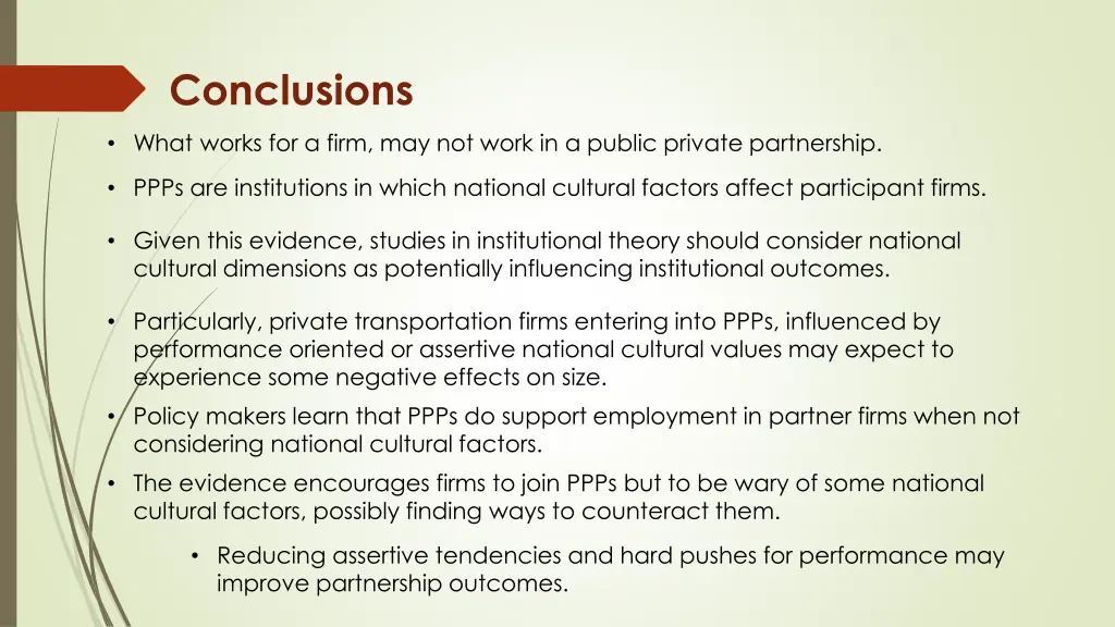 conclusions