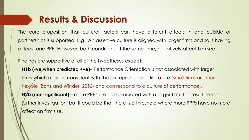 results discussion