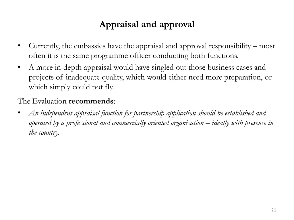 appraisal and approval