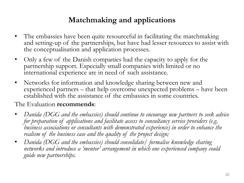 matchmaking and applications