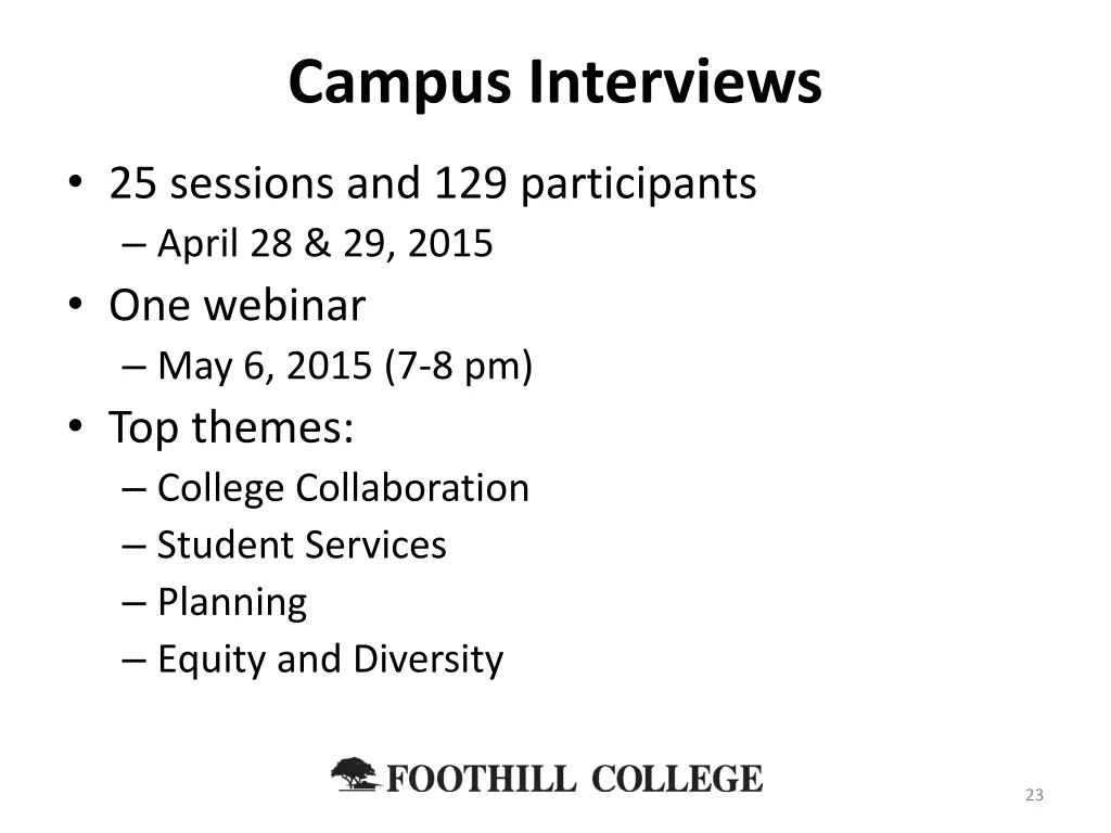 campus interviews