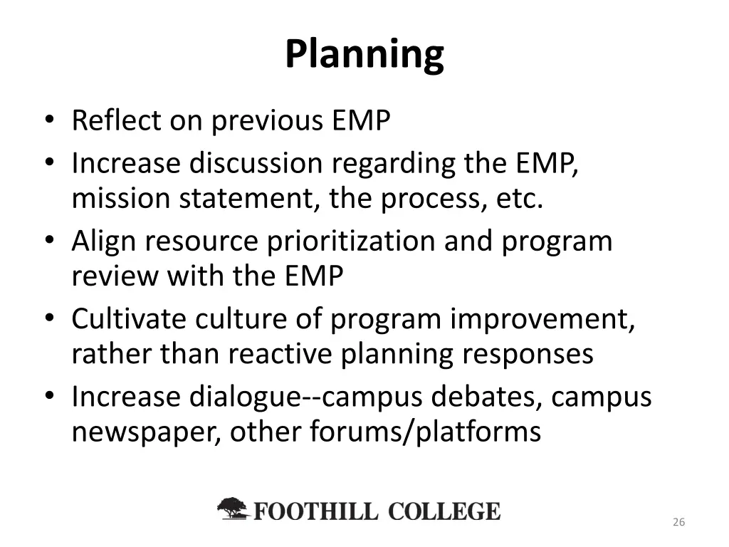 planning