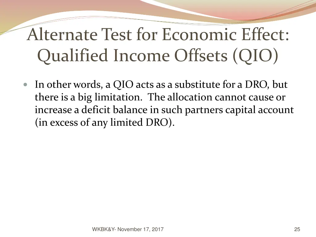 alternate test for economic effect qualified 1