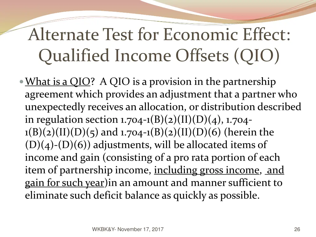 alternate test for economic effect qualified 2