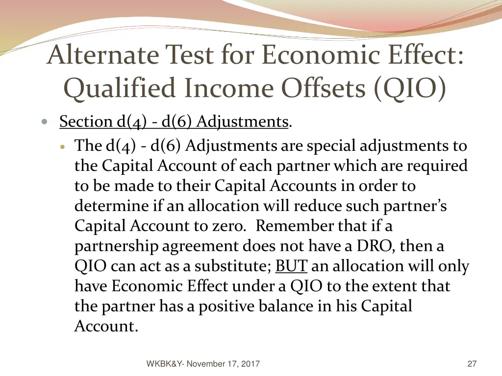 alternate test for economic effect qualified 3